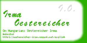 irma oestereicher business card